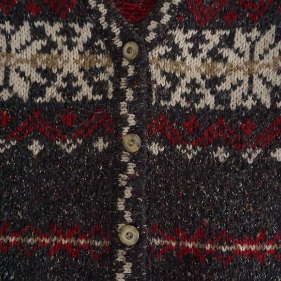 Vintage St John's Bay Grey Knit 8% Wool Grandma Button Up Sweater Vest L - Picture 6 of 8